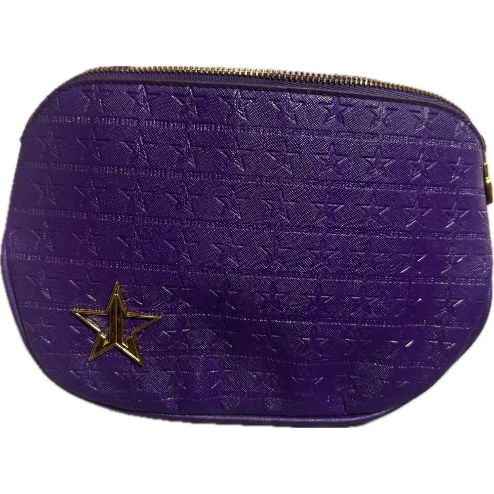 Jeffree Star Cosmetics‎ Purple Star Embossed Crossbody Bag Gold Buckle Strap